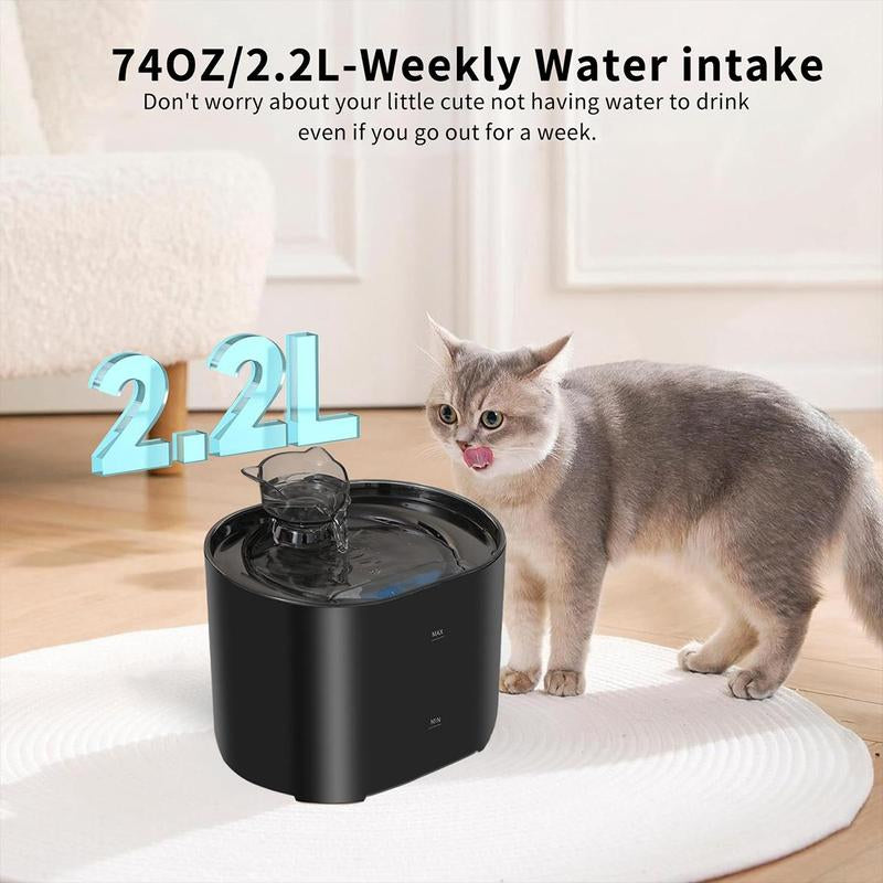 Automatic Cat Water Fountain with Filter, Silent Pet Water Dispenser, Automatic Water Dispenser, Pet Drinking Fountain, Automatic Circulation Filtration, Cat Accessories, Pet Products, Valentine'S Day Gift